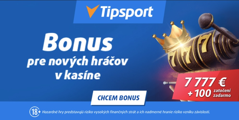 Bonus Tipsport 7.777 Euro dan 100 putaran gratis