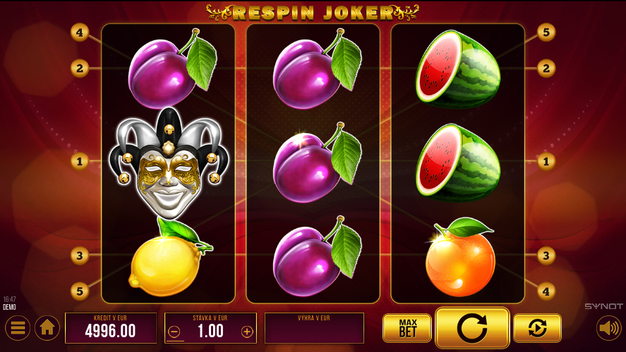 DoubleStar casino Respin Joker Synot Games