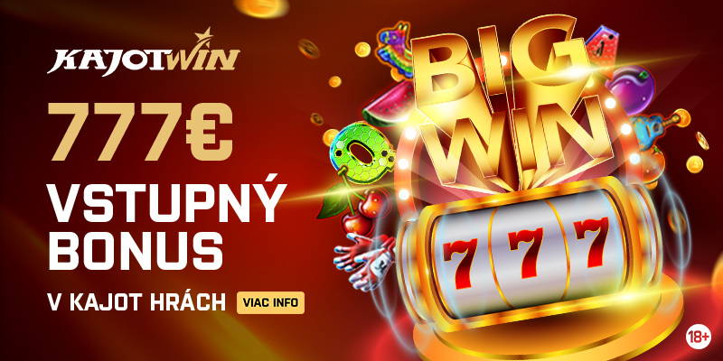 Kajot Win online kasíno - vstupný bonus 777 €